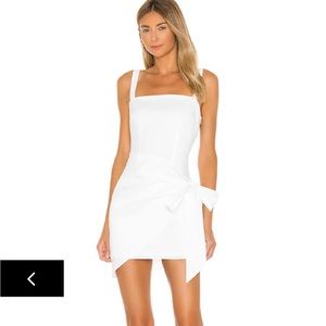 Superdown white macie wrap mini dress size XS